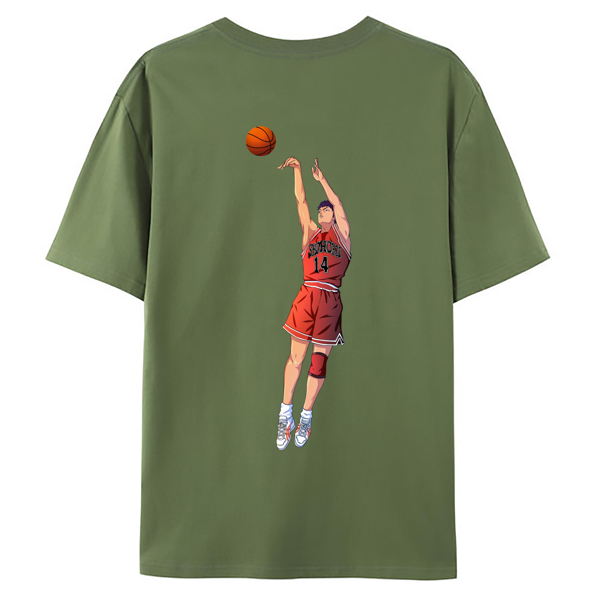 （画像用） SLAM DUNK／スラムダンク 綿100％ メンズ半袖Tシャツ（バックプリント） 通気性